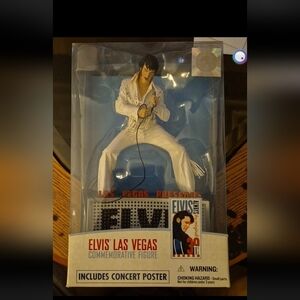 Elvis Las Vegas Commemorative Figure - White collectible from graceland